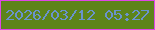 文字の大きさ：5、枠の色：df46e8、背景の色：5d841b、文字の色：6993ce 無料ブログパーツのブログ時計