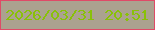 文字の大きさ：4、枠の色：df4b67、背景の色：aba28f、文字の色：89c108 無料ブログパーツのブログ時計