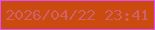 文字の大きさ：1、枠の色：df4ef9、背景の色：ca4a10、文字の色：d05f68 無料ブログパーツのブログ時計