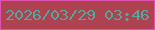 文字の大きさ：1、枠の色：df53ae、背景の色：af4251、文字の色：53a89b 無料ブログパーツのブログ時計