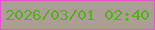 文字の大きさ：4、枠の色：df56ce、背景の色：ac9e95、文字の色：51b21d 無料ブログパーツのブログ時計
