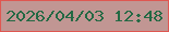 文字の大きさ：3、枠の色：df5751、背景の色：c19693、文字の色：246944 無料ブログパーツのブログ時計