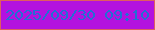 文字の大きさ：4、枠の色：df5d5f、背景の色：b312df、文字の色：2170d4 無料ブログパーツのブログ時計