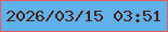 文字の大きさ：4、枠の色：df5e60、背景の色：60b0e9、文字の色：492116 無料ブログパーツのブログ時計