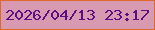 文字の大きさ：1、枠の色：df672b、背景の色：d79ab0、文字の色：5e0e82 無料ブログパーツのブログ時計