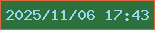 文字の大きさ：1、枠の色：df673e、背景の色：2f713c、文字の色：95daf0 無料ブログパーツのブログ時計