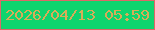 文字の大きさ：1、枠の色：df6768、背景の色：0fd46e、文字の色：d8ac58 無料ブログパーツのブログ時計