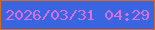 文字の大きさ：2、枠の色：df6916、背景の色：3965e1、文字の色：db6fe1 無料ブログパーツのブログ時計