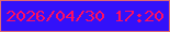 文字の大きさ：5、枠の色：df6973、背景の色：3311fa、文字の色：fe0e62 無料ブログパーツのブログ時計