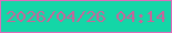 文字の大きさ：3、枠の色：df6bbb、背景の色：14d6a7、文字の色：c7659b 無料ブログパーツのブログ時計