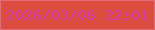 文字の大きさ：5、枠の色：df6c76、背景の色：dc4c3f、文字の色：d63eaa 無料ブログパーツのブログ時計