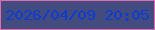 文字の大きさ：2、枠の色：df6db4、背景の色：444c7f、文字の色：0d3cd1 無料ブログパーツのブログ時計