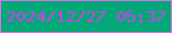 文字の大きさ：1、枠の色：df6eef、背景の色：02a877、文字の色：d23cef 無料ブログパーツのブログ時計