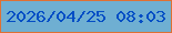 文字の大きさ：5、枠の色：df7034、背景の色：6fafd2、文字の色：034ec5 無料ブログパーツのブログ時計