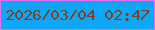 文字の大きさ：3、枠の色：df71f4、背景の色：0fa6f7、文字の色：774326 無料ブログパーツのブログ時計