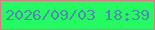 文字の大きさ：4、枠の色：df7889、背景の色：24fb62、文字の色：5588b0 無料ブログパーツのブログ時計