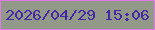 文字の大きさ：1、枠の色：df7ae4、背景の色：929989、文字の色：4627a5 無料ブログパーツのブログ時計