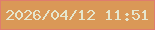 文字の大きさ：2、枠の色：df7c6e、背景の色：da9857、文字の色：e6e6cd 無料ブログパーツのブログ時計