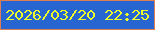 文字の大きさ：1、枠の色：df7e54、背景の色：2766d0、文字の色：edfc2b 無料ブログパーツのブログ時計