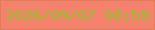 文字の大きさ：2、枠の色：df7f59、背景の色：f4826d、文字の色：94c22a 無料ブログパーツのブログ時計