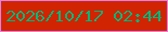 文字の大きさ：1、枠の色：df80e5、背景の色：d12403、文字の色：03b476 無料ブログパーツのブログ時計