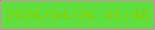 文字の大きさ：1、枠の色：df81b8、背景の色：5ede3f、文字の色：85d100 無料ブログパーツのブログ時計
