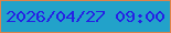 文字の大きさ：2、枠の色：df8249、背景の色：22a2ca、文字の色：2521e4 無料ブログパーツのブログ時計