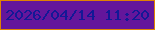 文字の大きさ：3、枠の色：df8302、背景の色：64169b、文字の色：131896 無料ブログパーツのブログ時計