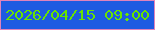 文字の大きさ：1、枠の色：df83bb、背景の色：1e5be1、文字の色：68e301 無料ブログパーツのブログ時計