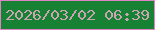 文字の大きさ：3、枠の色：df83c4、背景の色：188234、文字の色：c9a5b3 無料ブログパーツのブログ時計