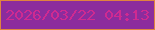 文字の大きさ：3、枠の色：df843f、背景の色：8c2c9d、文字の色：cf2a91 無料ブログパーツのブログ時計
