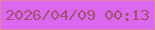 文字の大きさ：5、枠の色：df84a6、背景の色：dc68f2、文字の色：a2516d 無料ブログパーツのブログ時計