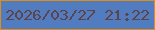 文字の大きさ：2、枠の色：df8d17、背景の色：517dc0、文字の色：5e4448 無料ブログパーツのブログ時計