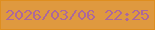 文字の大きさ：1、枠の色：df8e1f、背景の色：df993f、文字の色：ac689b 無料ブログパーツのブログ時計