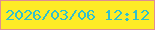 文字の大きさ：1、枠の色：df8e92、背景の色：feec27、文字の色：31c0cc 無料ブログパーツのブログ時計
