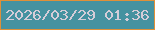 文字の大きさ：2、枠の色：df9039、背景の色：4592a0、文字の色：d5cdd8 無料ブログパーツのブログ時計