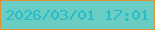 文字の大きさ：1、枠の色：df9238、背景の色：6acdc4、文字の色：24bcca 無料ブログパーツのブログ時計