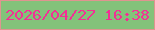 文字の大きさ：4、枠の色：df9490、背景の色：83c27a、文字の色：f33095 無料ブログパーツのブログ時計