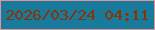 文字の大きさ：2、枠の色：df94a0、背景の色：197b9c、文字の色：893205 無料ブログパーツのブログ時計