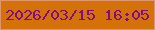 文字の大きさ：5、枠の色：df966f、背景の色：d57109、文字の色：850a86 無料ブログパーツのブログ時計
