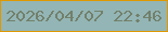 文字の大きさ：4、枠の色：df9804、背景の色：93b5b5、文字の色：72806b 無料ブログパーツのブログ時計