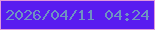 文字の大きさ：4、枠の色：df98dd、背景の色：591cf0、文字の色：6f92c3 無料ブログパーツのブログ時計