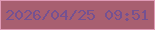 文字の大きさ：5、枠の色：df9ab6、背景の色：a85f70、文字の色：755191 無料ブログパーツのブログ時計
