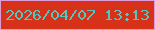 文字の大きさ：1、枠の色：df9ad8、背景の色：d83119、文字の色：52c6bf 無料ブログパーツのブログ時計