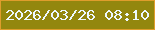 文字の大きさ：3、枠の色：df9d2c、背景の色：93870e、文字の色：edf9ff 無料ブログパーツのブログ時計