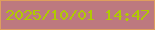 文字の大きさ：1、枠の色：df9e5d、背景の色：bd797f、文字の色：b0ca01 無料ブログパーツのブログ時計