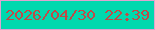 文字の大きさ：5、枠の色：dfa3d0、背景の色：00d8ae、文字の色：be4a48 無料ブログパーツのブログ時計