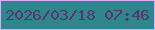 文字の大きさ：2、枠の色：dfa7fd、背景の色：2f868c、文字の色：553668 無料ブログパーツのブログ時計