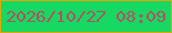 文字の大きさ：4、枠の色：dfa907、背景の色：17d862、文字の色：b15262 無料ブログパーツのブログ時計