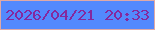 文字の大きさ：1、枠の色：dfa9a6、背景の色：5389fd、文字の色：85289d 無料ブログパーツのブログ時計